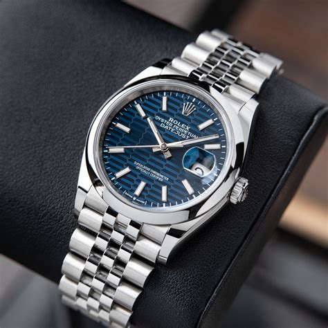 rolex datejust 36 blue fluted motif|rolex datejust 36 diamond bezel.